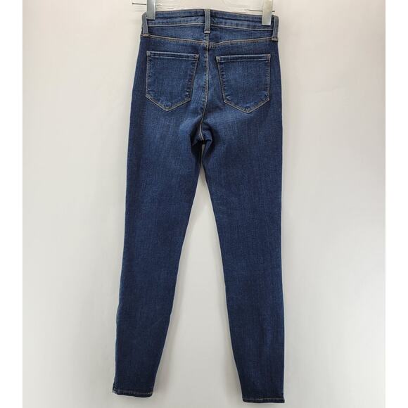 L'Agence Jeans Womens 24 Skinny Mid Rise Zip Hem Designer Sexy USA Medium Wash - Picture 3 of 9